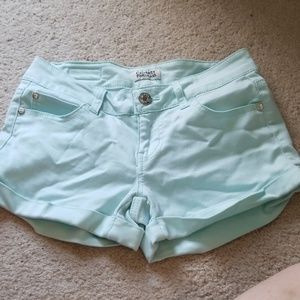 Light blue stretch shorts size 5